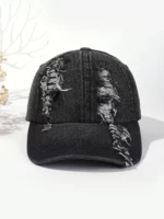 Baseball Caps Vintage Washed Distressed Cap Fashion Sports Denim Hats Plain women Men Dad Caps - Image 5